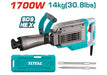 TOTAL Marteau Piqueur 1700 W SDS HEX 14 kg TH217088 - TOTAL TOOLS TUNISIA Site officiel | Station d'outils