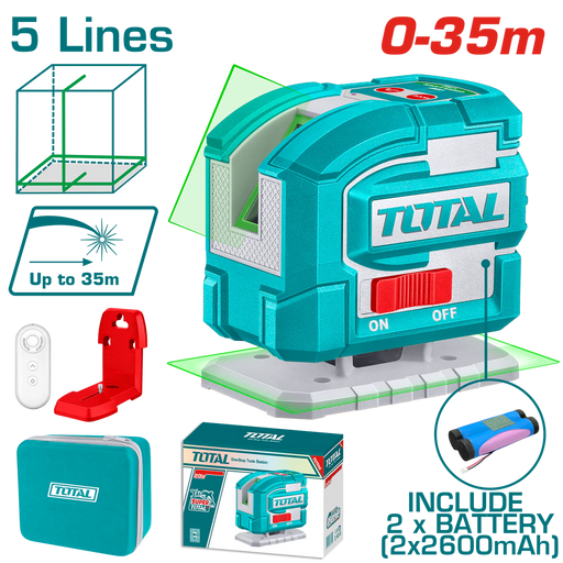 Total Niveau Laser Multilignes Vert TLL306502 Portée 0 à 35 m - TOTAL TOOLS TUNISIA Site officiel | Station d'outils