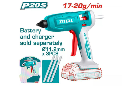 TOTAL P20S Pistolet À Colle Sans Fil 20V 2Ah 11,2 mm Pro TGGLI2003 - TOTAL TOOLS TUNISIA Site officiel | Station d'outils