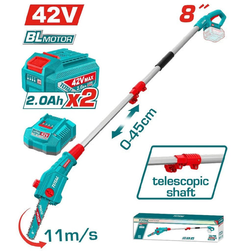 TOTAL SCIE A PERCHE A/B 42V 8"TPSLI42281 - TOTAL TOOLS TUNISIA Site officiel | Station d'outils