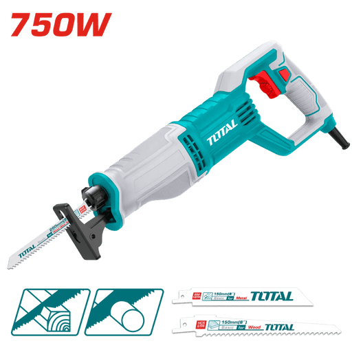 TOTAL Scie Sabre Filaire 750 W 0–2 800 Coups/Min Bois Métal PVC TS100756 - TOTAL TOOLS TUNISIA Site officiel | Station d'outils