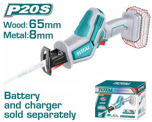TOTAL Scie Sabre Sans Fil 20V 165 mm 65 mm Bois 8 mm Métal TRSLI6506 - TOTAL TOOLS TUNISIA Site officiel | Station d'outils