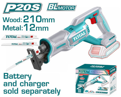 TOTAL Scie Sabre Sans Fil P20S 20V Brushless Puissance Élevée Bois 210 TRSLI2108 - TOTAL TOOLS TUNISIA Site officiel | Station d'outils