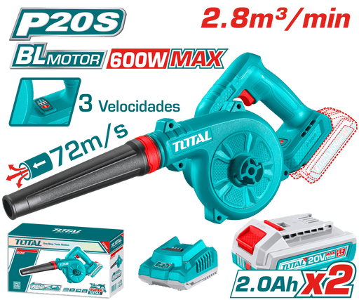 TOTAL Souffleur Sans Fil 20V 2Ah Léger et Puissant TABLI20682 - TOTAL TOOLS TUNISIA Site officiel | Station d'outils