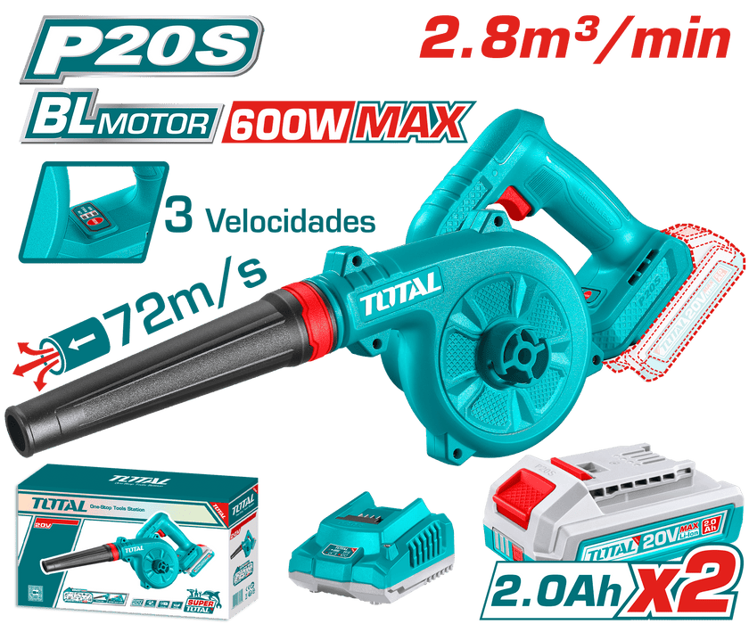 TOTAL Souffleur Sans Fil 20V 2Ah Léger et Puissant TABLI20682 - TOTAL TOOLS TUNISIA Site officiel | Station d'outils