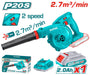 Total Souffleur Sans Fil 20V 2Ah Vitesse 0 18000 Min Air 2,7 - TOTAL TOOLS TUNISIA Site officiel | Station d'outils