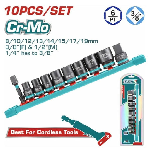 TOTAL THKISD38106L – Jeu de douilles longues à choc 3/8" - TOTAL TOOLS TUNISIA Site officiel | Station d'outils
