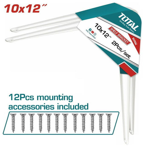 Total Tools Equerres Etageres Metalliques 10x12 Pouces Paire TSB11012 - TOTAL TOOLS TUNISIA Site officiel | Station d'outils