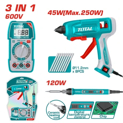 Total Tools Kit Electronique 3 En 1 600V 120W Pisto Thermique TTCK250716 - TOTAL TOOLS TUNISIA Site officiel | Station d'outils