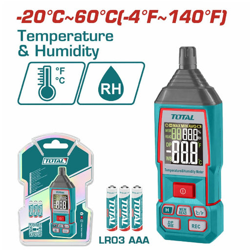 Total Tools Thermo Hygromètre Numérique Température et Humidité TETHT031 - TOTAL TOOLS TUNISIA Site officiel | Station d'outils