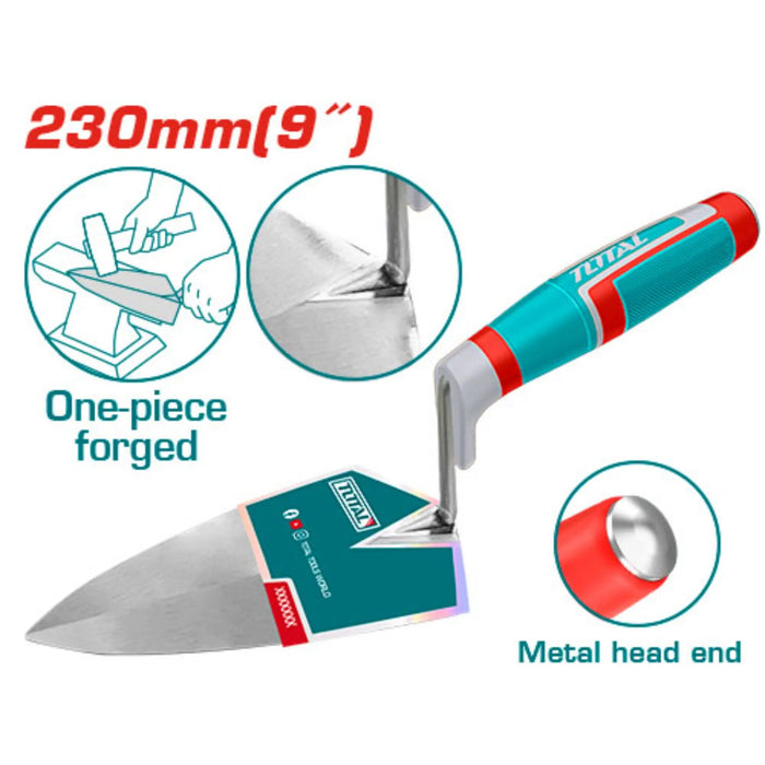 TOTAL Truelle De Maçon 230 mm Forge Monobloc Pour Mortier THT82909 - TOTAL TOOLS TUNISIA Site officiel | Station d'outils