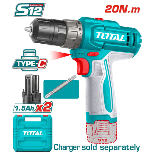 Total Visseuse Sans Fil 12 V TDLI12206 Type C 2 Batteries 1,5 Ah - TOTAL TOOLS TUNISIA Site officiel | Station d'outils