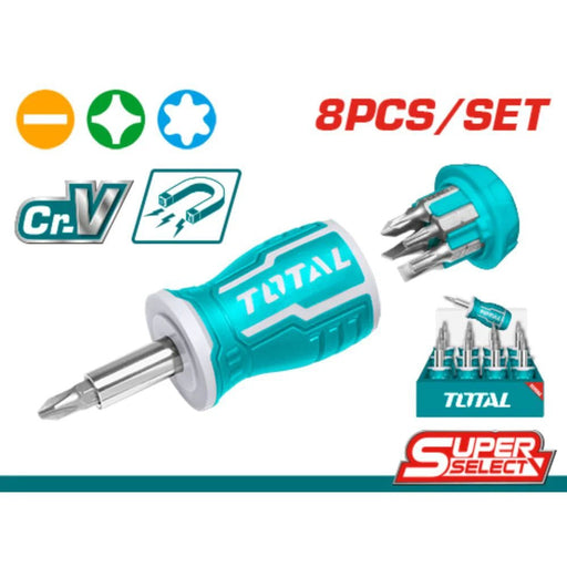 Tournevis Total 8en1 Aimant CrV Polyvalent TACSDS0706 - TOTAL TOOLS TUNISIA Site officiel | Station d'outils