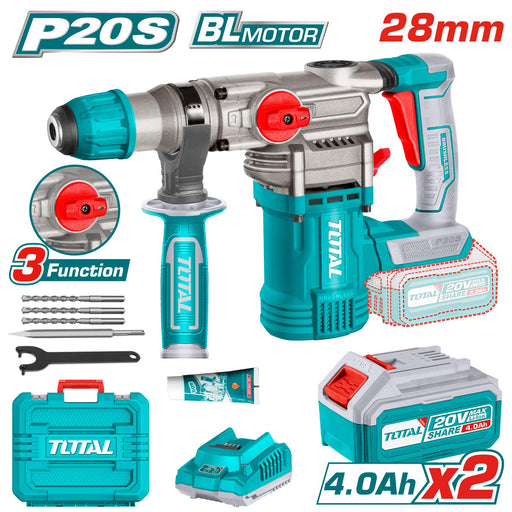 TRHLI202882 Marteau Perforateur TOTAL 20V SDS Plus 28mm Kit - TOTAL TOOLS TUNISIA Site officiel | Station d'outils