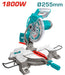 TS42152557 - Scie Onglet TOTAL 1800W 255mm - Coupes Précises - TOTAL TOOLS TUNISIA Site officiel | Station d'outils