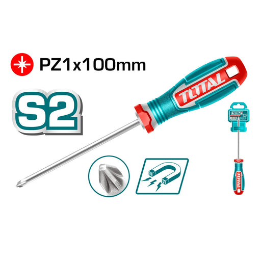 TSDPZ1100 – Tournevis Pozidriv TOTAL 100 Mm PZ1 Magnétique - TOTAL TOOLS TUNISIA Site officiel | Station d'outils