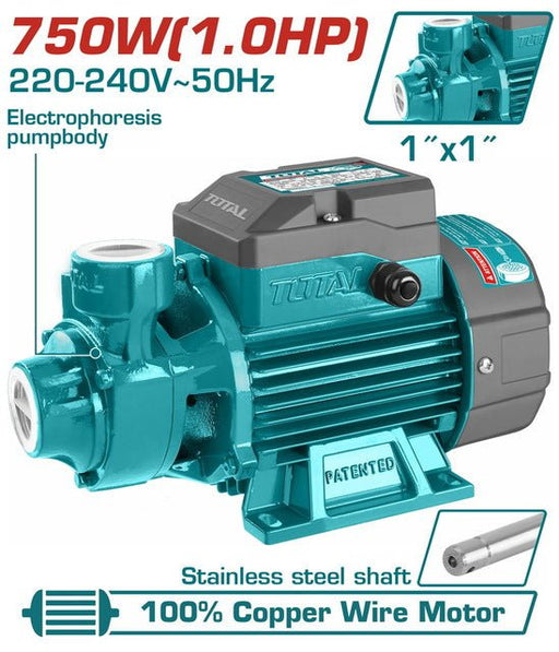 TWP17506 – Pompe A Eau TOTAL 1HP 750W – Débit 50 LPM - TOTAL TOOLS TUNISIA Site officiel | Station d'outils