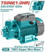 TWP17506 – Pompe A Eau TOTAL 1HP 750W – Débit 50 LPM - TOTAL TOOLS TUNISIA Site officiel | Station d'outils