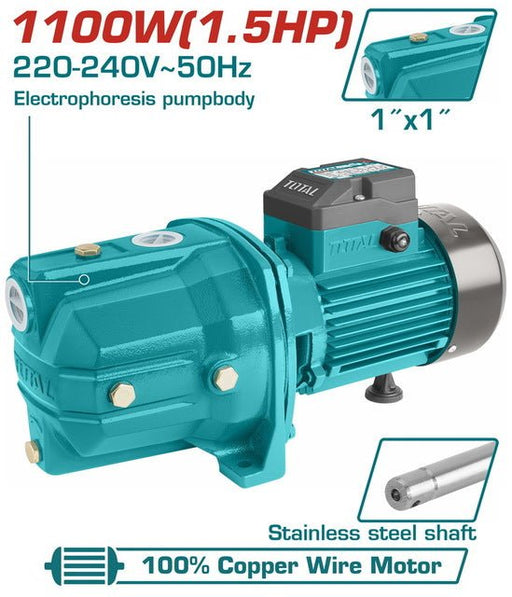 TWP311006 – Pompe À Jet Auto TOTAL 1.5hp 1100W – Irrigation - TOTAL TOOLS TUNISIA Site officiel | Station d'outils