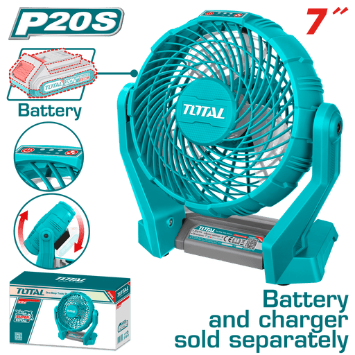 Ventilateur Sans Fil 20V 7 Pouces TFALI2007 TOTAL Tunisie - TOTAL TOOLS TUNISIA Site officiel | Station d'outils