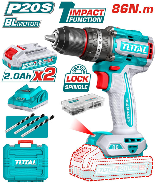 VISSEUSE A PERCUSSION 86NM 20V 2.2AH TIDLI208687 - TOTAL TOOLS TUNISIA Site officiel | Station d'outils