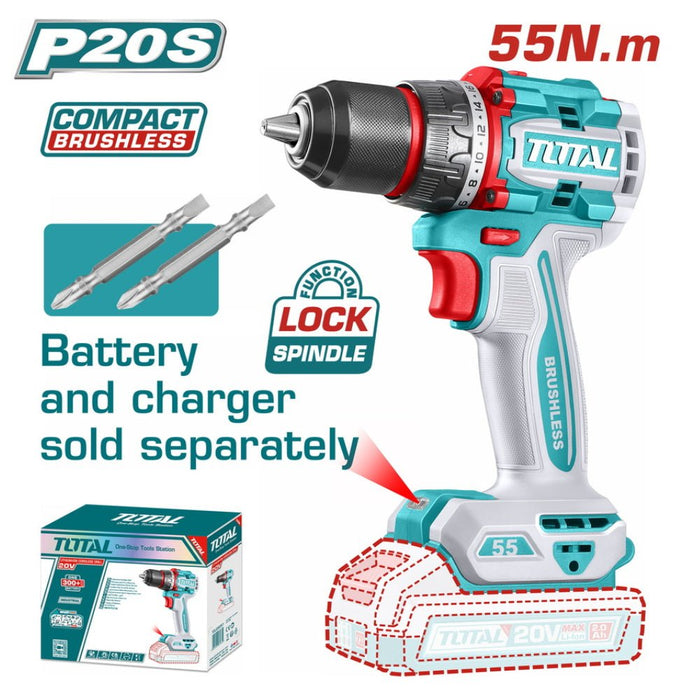 Visseuse Sans Fil 20V – TOTAL TUNISIA Projets – P20S TDLI205581 - TOTAL TOOLS TUNISIA Site officiel | Station d'outils